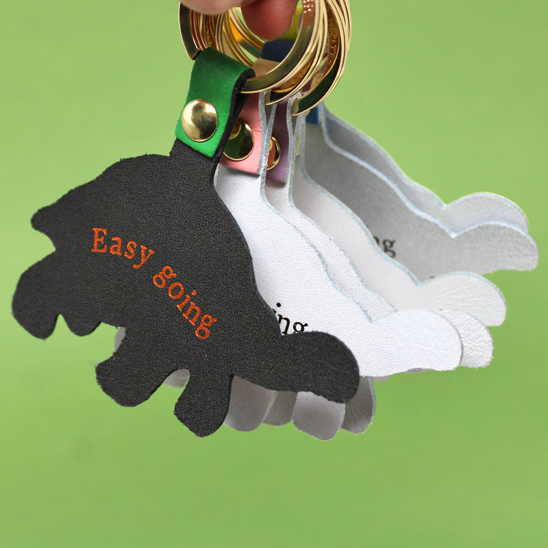 'Easy Going' Tortoise Key Fob - Green