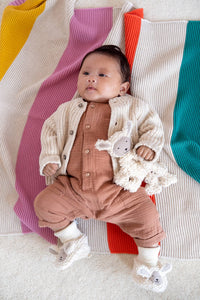 Cotton Knit Baby Comforter: Sheep