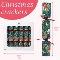 Forest Green Christmas Crackers | 6 Pack |