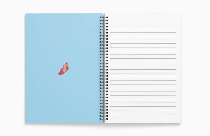 A5 Blank Wire Bound Notebook - Coy Fish