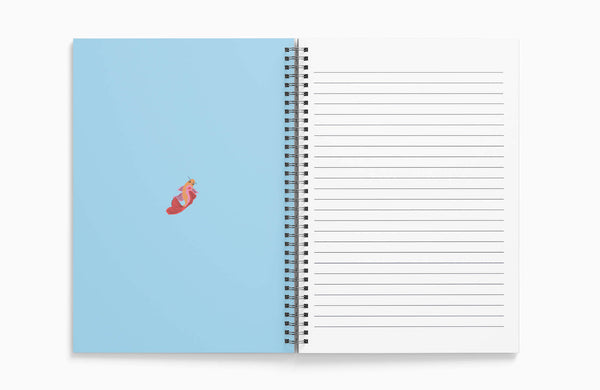 A5 Blank Wire Bound Notebook - Coy Fish