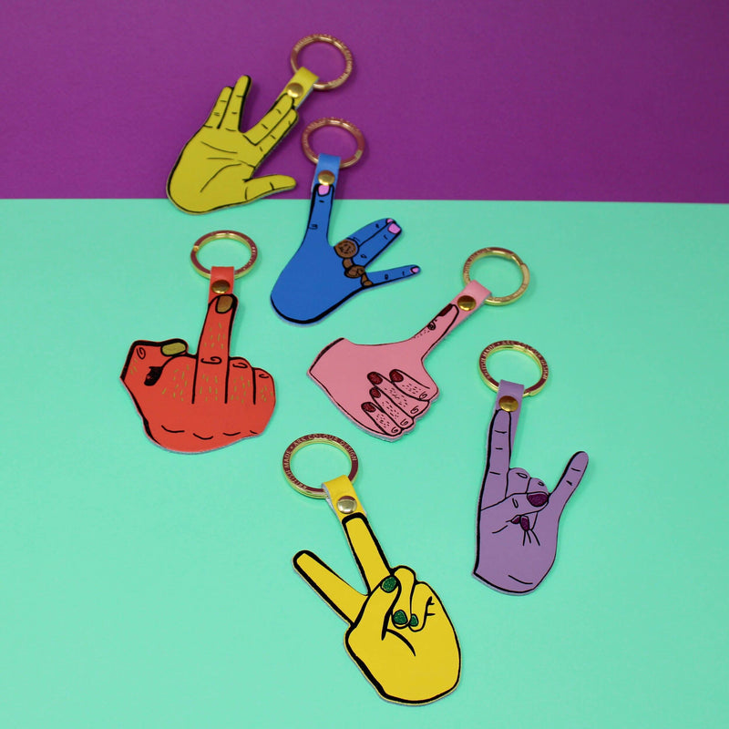 Thumbs Up Key Fob - Pink
