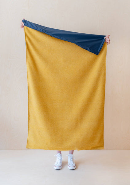 TBCo - Recycled Wool Small Picnic Blanket in Golden Herringbone