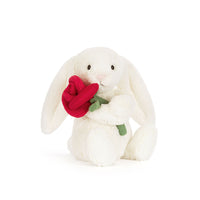 Jellycat- Cream Bunny With Rose