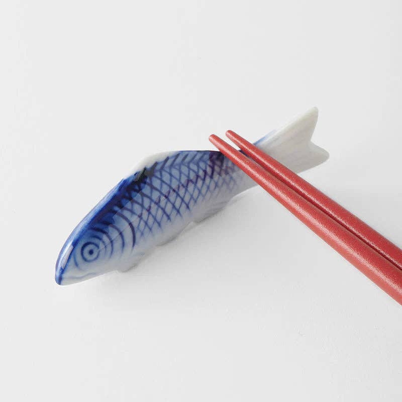 Blue & White Fish Chopstick Rest