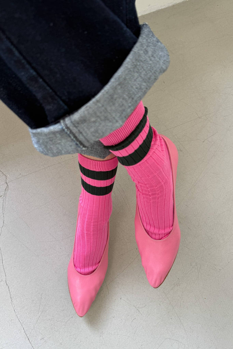 Her Socks - Varsity Pink Green