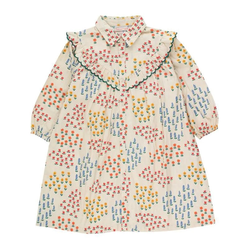 Tinycottons - Garden Frills Dress - Light Cream