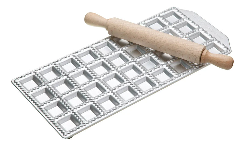 Ravioli Tray and Rolling Pin