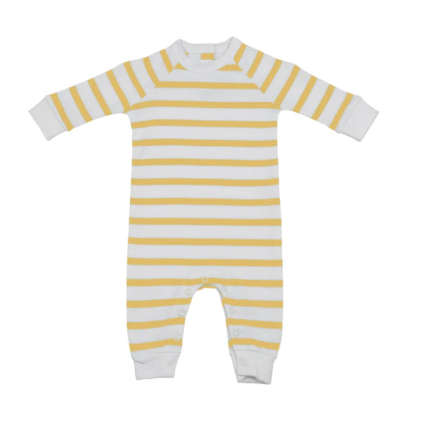 Buttercup & White Breton Striped All-in-One