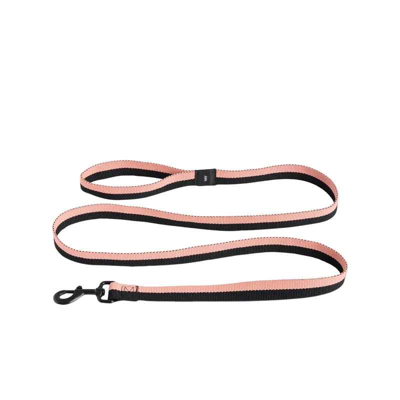 Dog Leash Flat M/L - Pink/Black