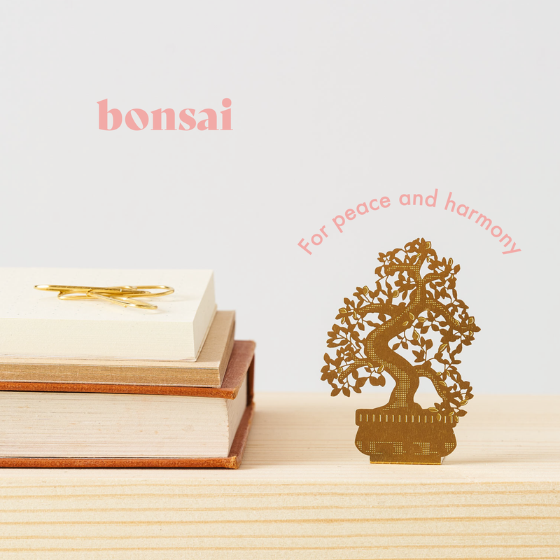 Tiny Tree Brass Ornament - Bonsai