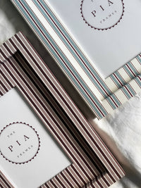 Sky & Scarlet Tailor Stripe Frame: 10x8in (7x5in)