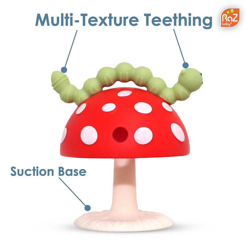 Mushroom Teether - Red/Green