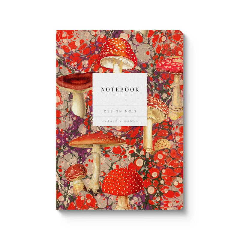 Paperback A5 Notebook - Marble Fungi
