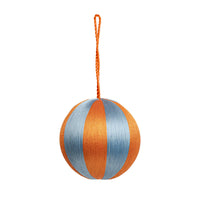 Stripe Bauble 4" Midnight Blue/Teal