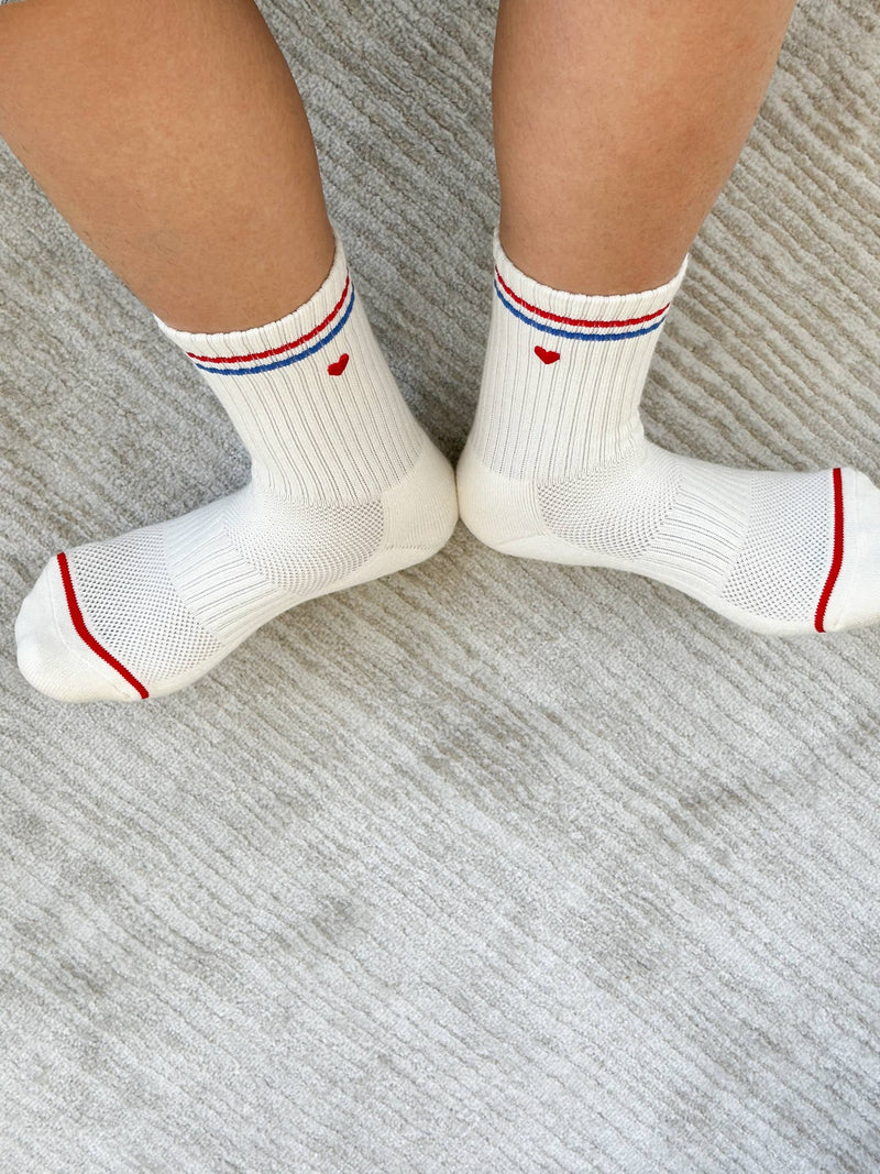 Embroidered Boyfriend socks - Milk & Heart