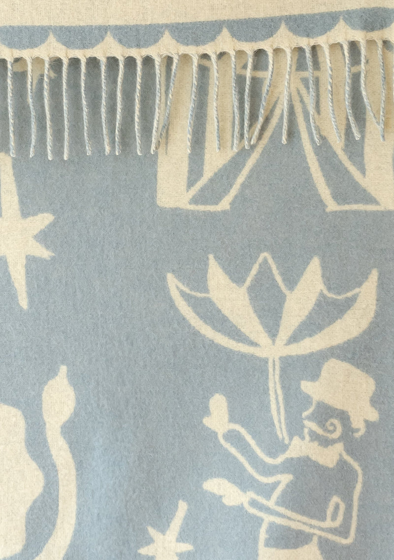 Lambswool Baby Blanket in Circus Jacquard