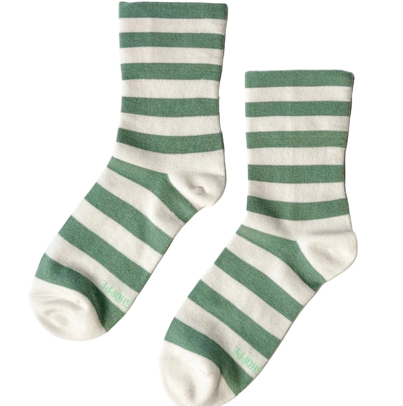 Wide Wally Socks - Wide / Matcha Stripe