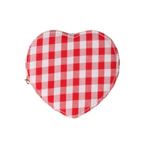 Gingham Love Heart Jewellery Box