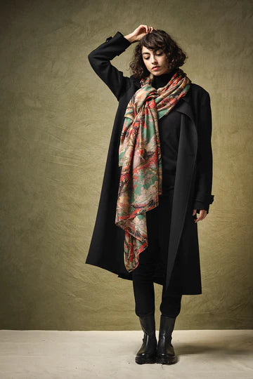 Country Toile Berry Scarf