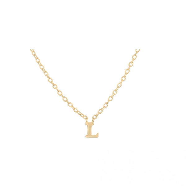 Note Necklace - Letter L - Gold Plated