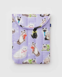 Puffy Laptop Sleeve 13”/14” - Fancy Cats