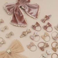 Scalloped Edge Velvet Bow