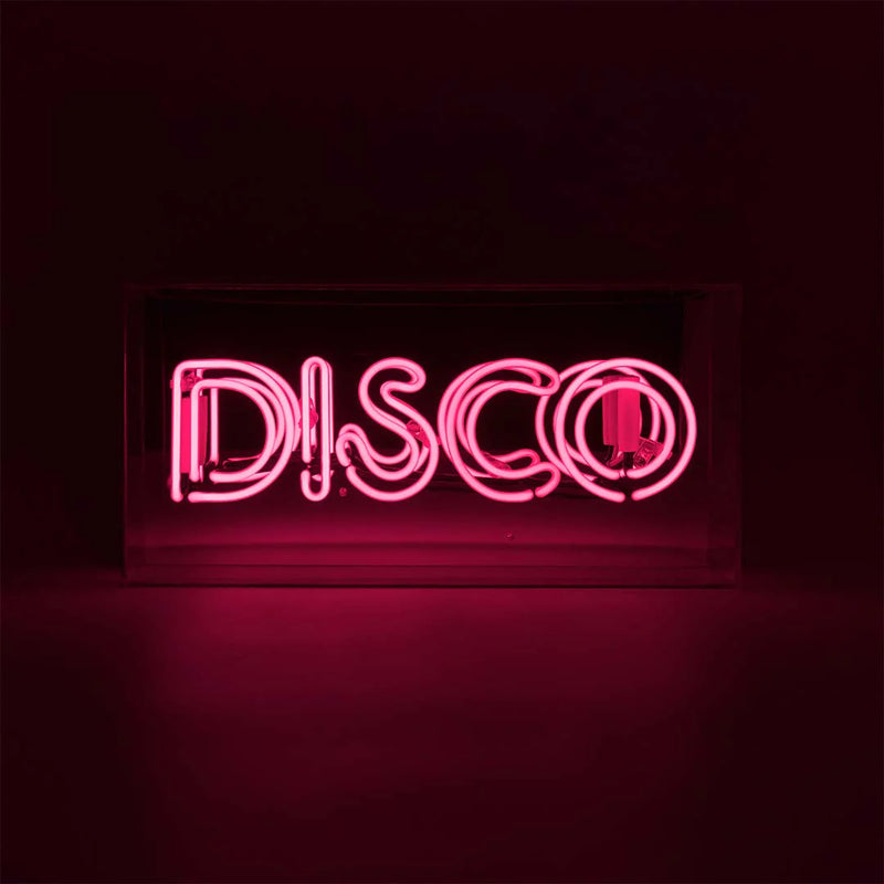 ‘Disco’ Glass Neon Sign - Pink