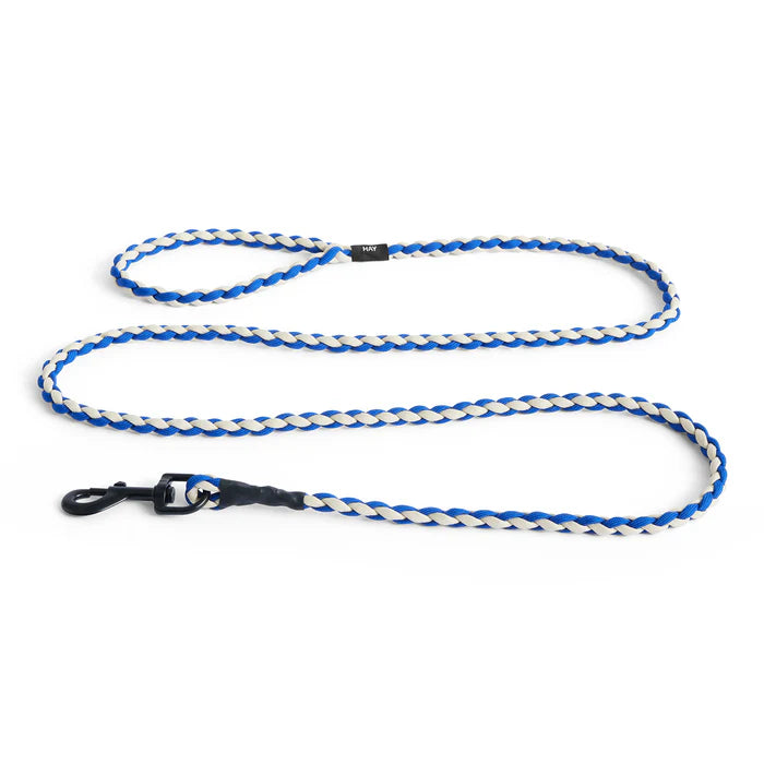 Dog Leash Braided M/L - Blue/OffWhite