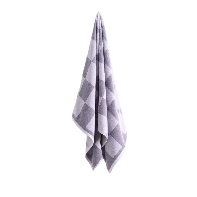 Check Bath Towel - Lavender