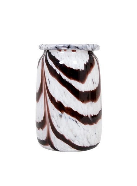 Splash Vase Roll Neck - Coffee and White - XS