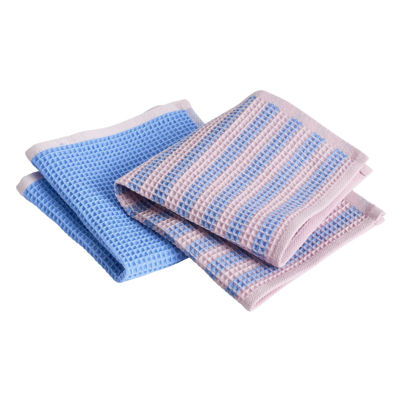 Canteen Dish Cloth Set of 2 - Sky Blue and Pink