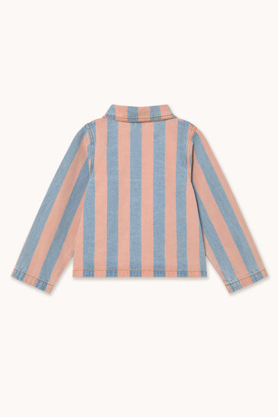 Pink Stripes Denim Jacket