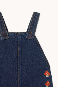 Mini Mushrooms Embroidered Dungarees