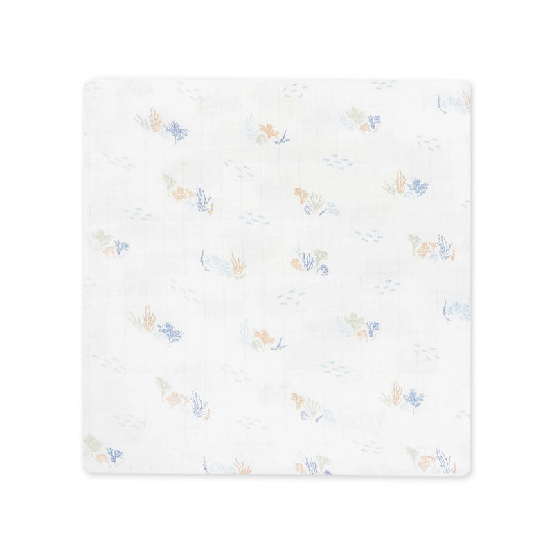 Organic Cotton Muslin Swaddle - Coastline