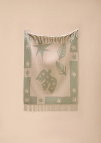 Lambswool Baby Blanket in Sage Folk