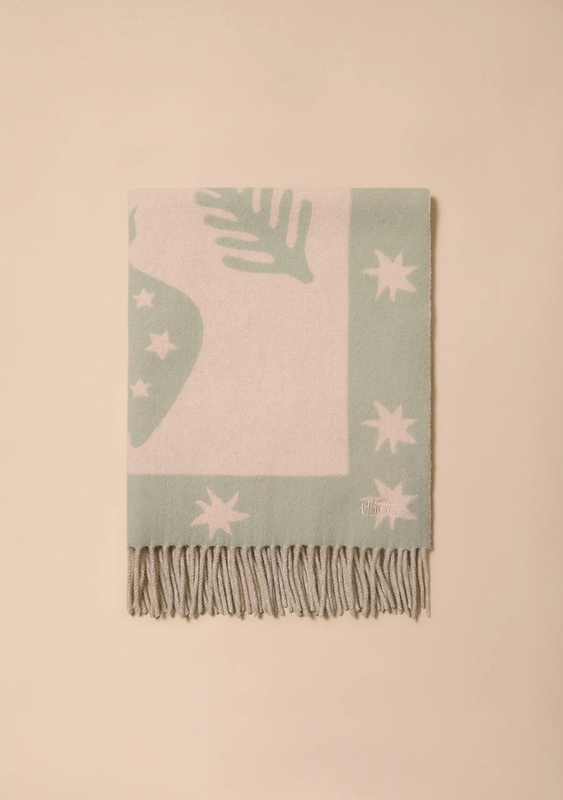 Lambswool Baby Blanket in Sage Folk