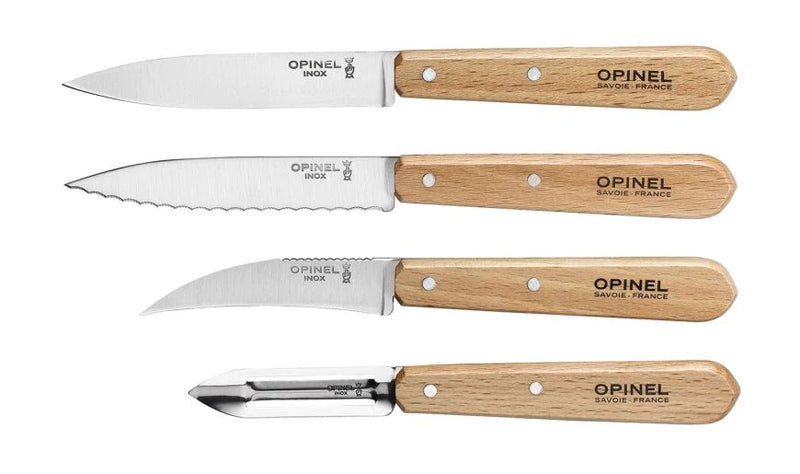 4 Essential Knives Box Set - Beechwood Handles