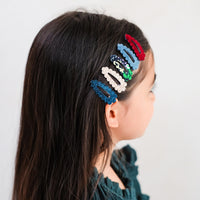 Blackberry Scalloped Mini Hair Clips