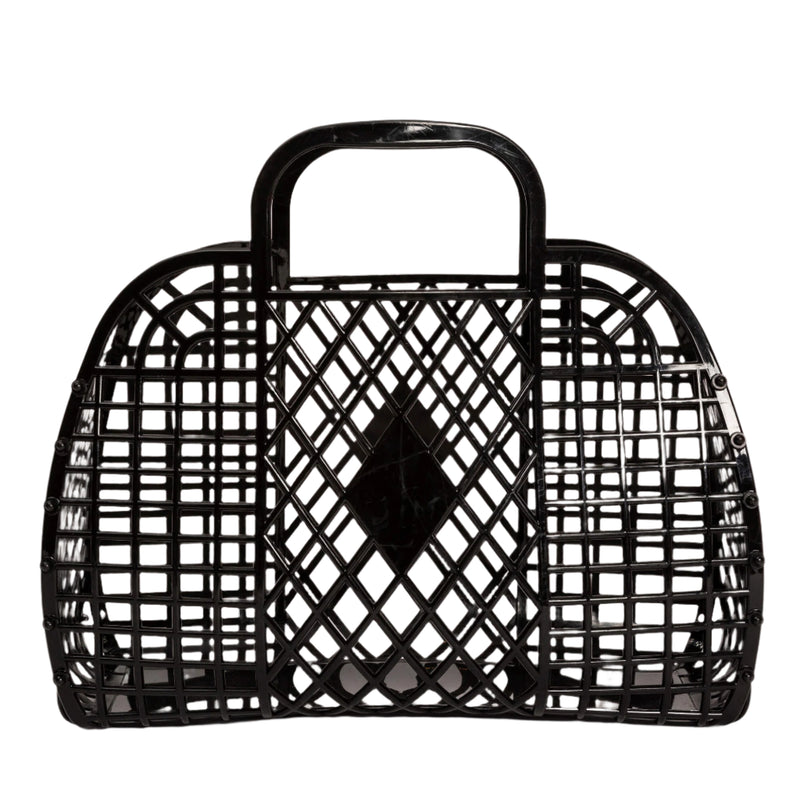 Retro Basket Jelly Bag - Large Black