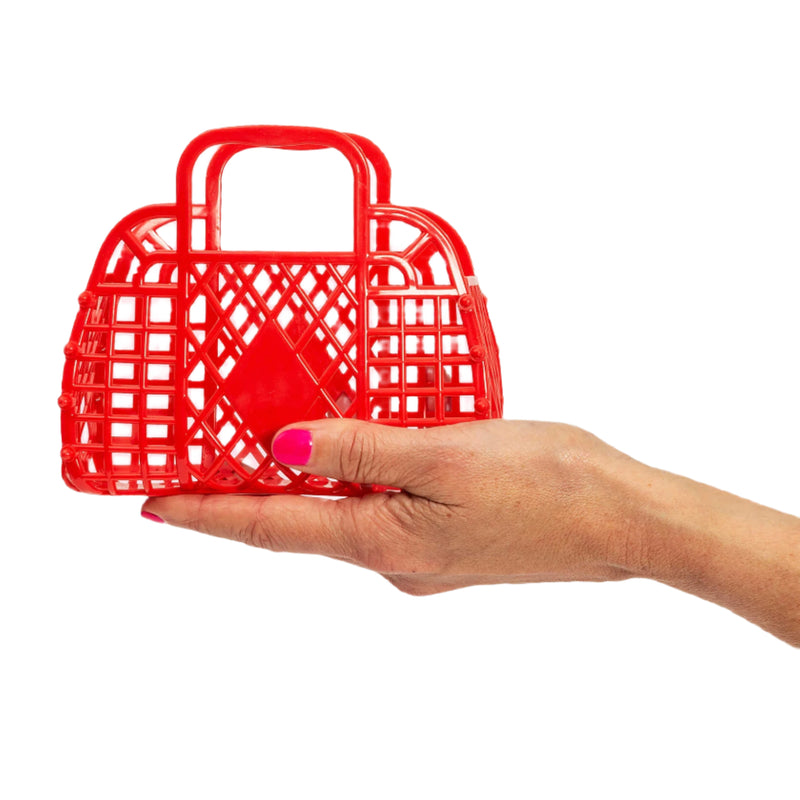Retro Basket Jelly Bag - Mini Red