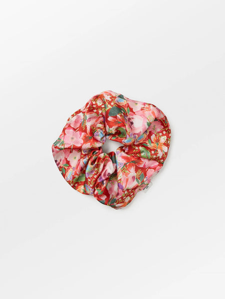 Floral Mega Scrunchie - Salsa Red
