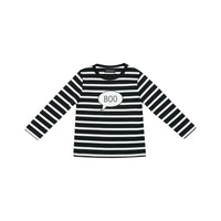Black & White Breton Striped 'Boo' T Shirt