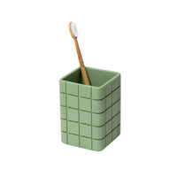 Tile Toothbrush Holder - Palm Green