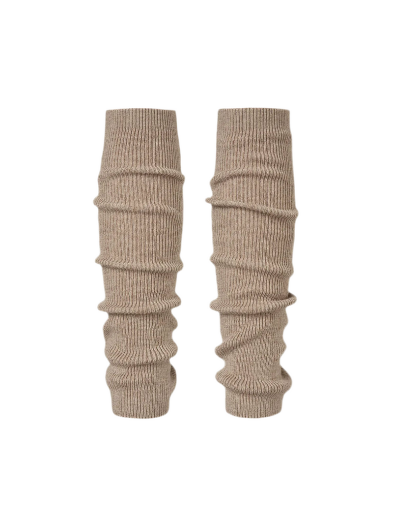 Woona Leg Warmer - Dark Beige Melange