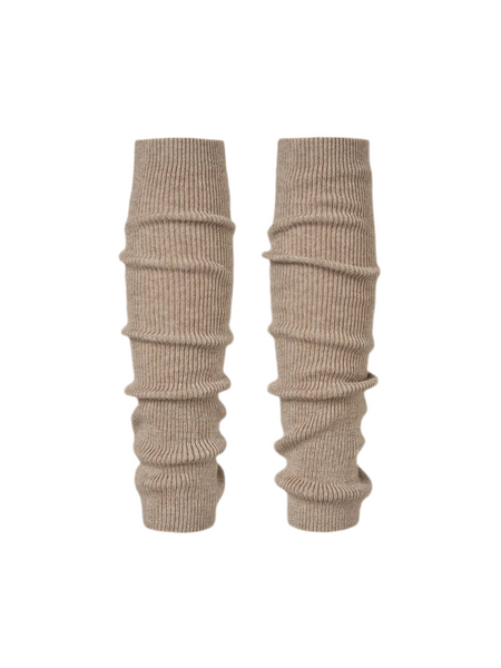 Woona Leg Warmer - Dark Beige Melange