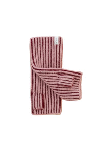 Cashmere & Merino Wrist Warmers in Burgundy Two-Tone