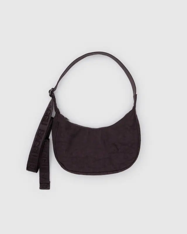 Small Nylon Crescent Bag - Black