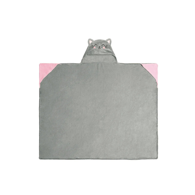 Cosy Hugs Hooded Blanket - Kitty