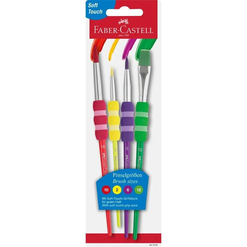 Faber-Castell - Soft Touch Paint Brushes - Set of 4